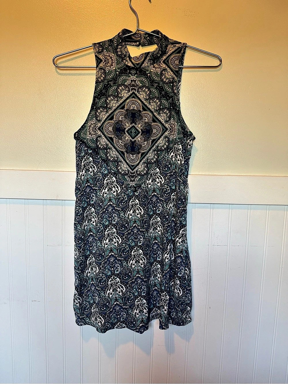 American Eagle Mini Dress in Blue & Black Size XL Like New